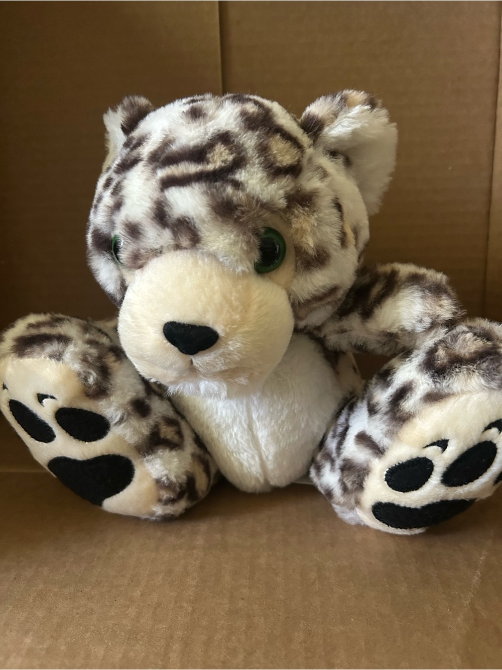 RBI Snow Leopard Plush Stuffed Animal Toy Big Paws Adorable